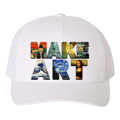 MAKE ART Funny Artist Artistic Humor Famous Paintings Yupoong Adult 5-Panel Trucker Hat