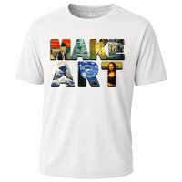 MAKE ART Funny Artist Artistic Humor Famous Paintings Cooling Performance Crew T-Shirt