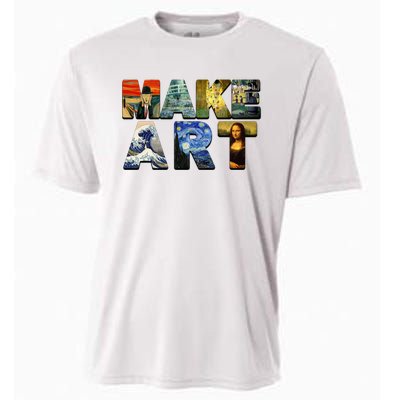 MAKE ART Funny Artist Artistic Humor Famous Paintings Cooling Performance Crew T-Shirt