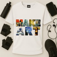 MAKE ART Funny Artist Artistic Humor Famous Paintings Cooling Performance Crew T-Shirt