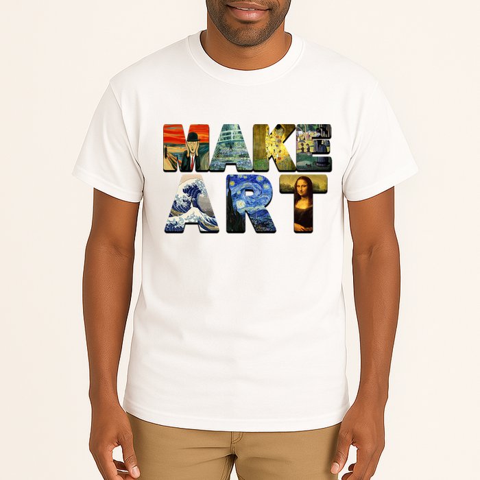 MAKE ART Funny Artist Artistic Humor Famous Paintings Tall T-Shirt