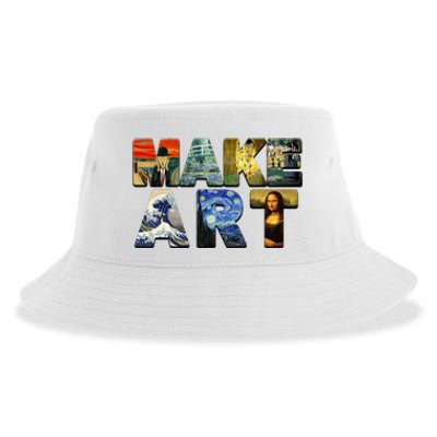 MAKE ART Funny Artist Artistic Humor Famous Paintings Sustainable Bucket Hat