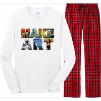 MAKE ART Funny Artist Artistic Humor Famous Paintings Long Sleeve Pajama Set