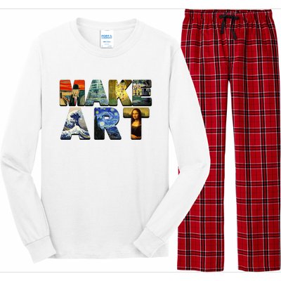 MAKE ART Funny Artist Artistic Humor Famous Paintings Long Sleeve Pajama Set