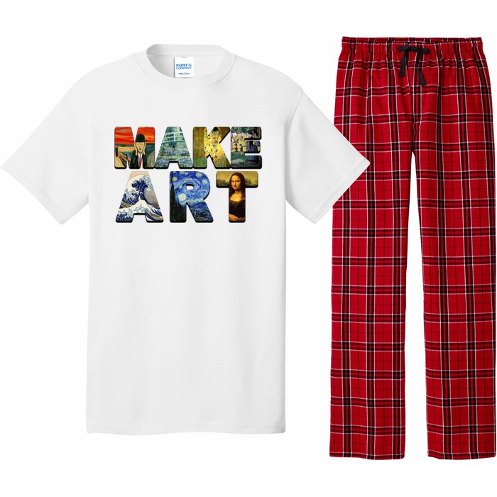 MAKE ART Funny Artist Artistic Humor Famous Paintings Pajama Set