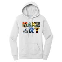 MAKE ART Funny Artist Artistic Humor Famous Paintings Women's Pullover Hoodie