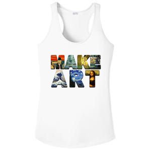 MAKE ART Funny Artist Artistic Humor Famous Paintings Ladies PosiCharge Competitor Racerback Tank