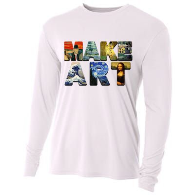 MAKE ART Funny Artist Artistic Humor Famous Paintings Cooling Performance Long Sleeve Crew