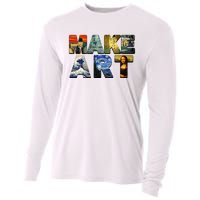 MAKE ART Funny Artist Artistic Humor Famous Paintings Cooling Performance Long Sleeve Crew