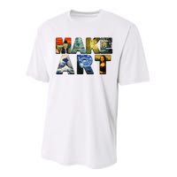 MAKE ART Funny Artist Artistic Humor Famous Paintings Performance Sprint T-Shirt