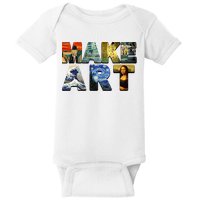 MAKE ART Funny Artist Artistic Humor Famous Paintings Baby Bodysuit