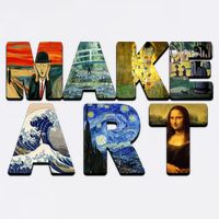MAKE ART Funny Artist Artistic Humor Famous Paintings Baby Bodysuit