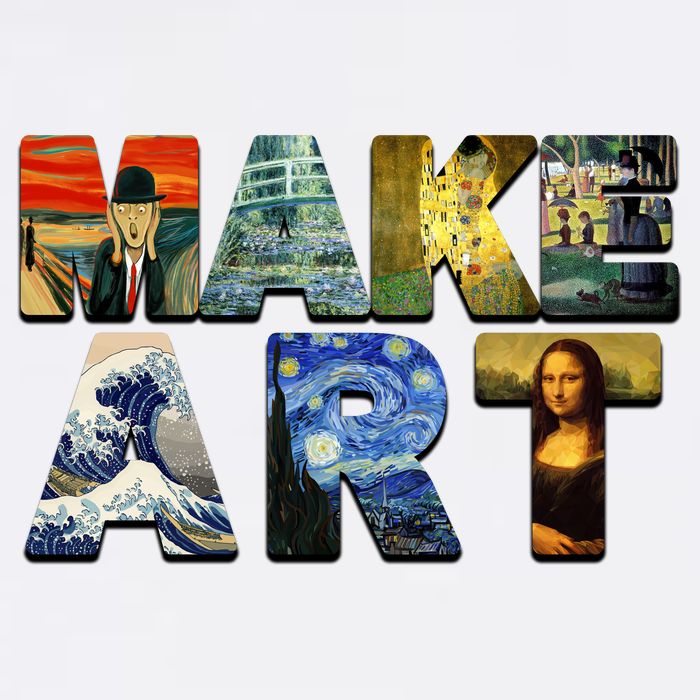 MAKE ART Funny Artist Artistic Humor Famous Paintings Baby Bodysuit