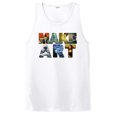 MAKE ART Funny Artist Artistic Humor Famous Paintings PosiCharge Competitor Tank