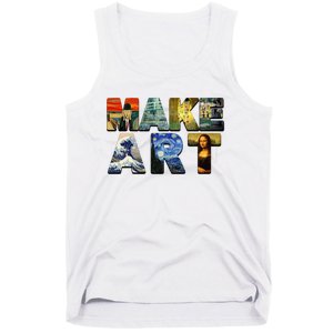 MAKE ART Funny Artist Artistic Humor Famous Paintings Tank Top