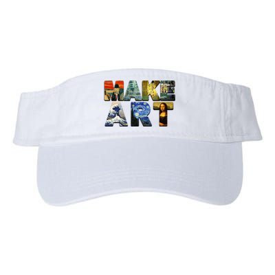 MAKE ART Funny Artist Artistic Humor Famous Paintings Valucap Bio-Washed Visor