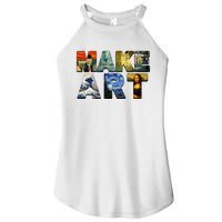 MAKE ART Funny Artist Artistic Humor Famous Paintings Women's Perfect Tri Rocker Tank