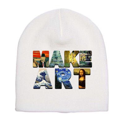 MAKE ART Funny Artist Artistic Humor Famous Paintings Short Acrylic Beanie