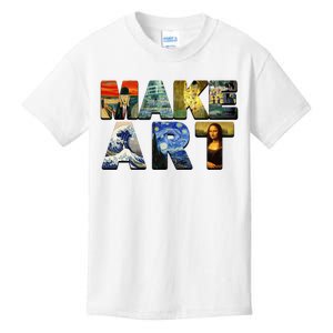 MAKE ART Funny Artist Artistic Humor Famous Paintings Kids T-Shirt