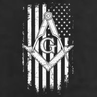 Masonic American Flag Square And Compass Freemason 7 Panel Mesh Trucker Snapback Hat