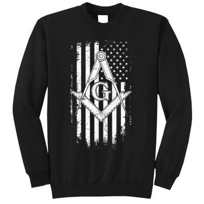 Masonic American Flag Square And Compass Freemason Sweatshirt