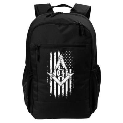 Masonic American Flag Square And Compass Freemason Daily Commute Backpack