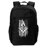 Masonic American Flag Square And Compass Freemason Backpack