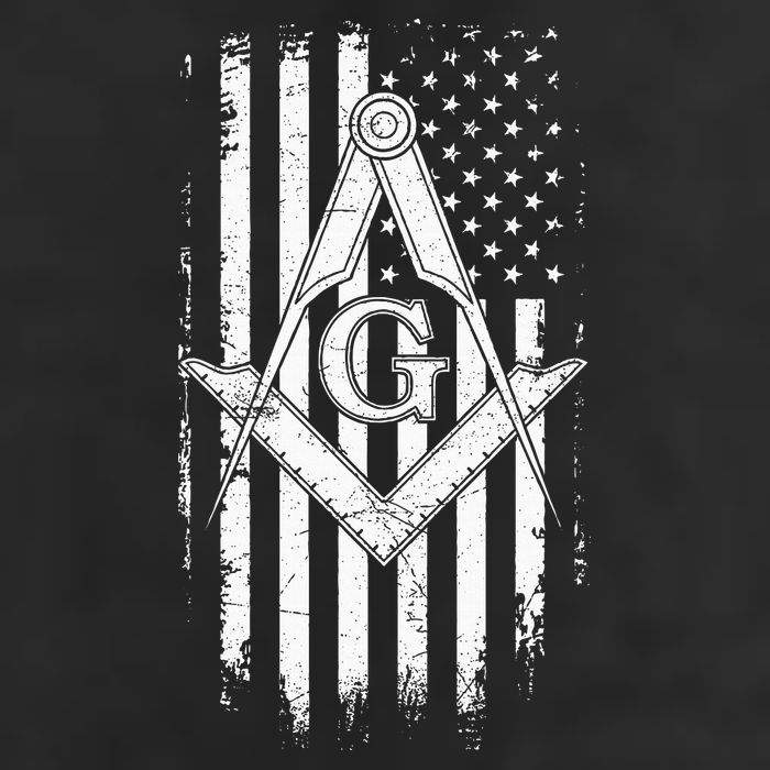 Masonic American Flag Square And Compass Freemason 15oz Campfire Ceramic Mug