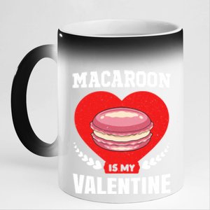 Macaroon And Fast Foods Lovers Valentine's Day Food Gift 11oz Black Color Changing Mug