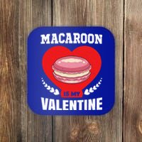 Macaroon And Fast Foods Lovers Valentine's Day Food Gift Coaster