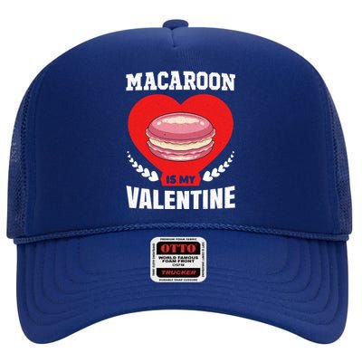 Macaroon And Fast Foods Lovers Valentine's Day Food Gift High Crown Mesh Back Trucker Hat