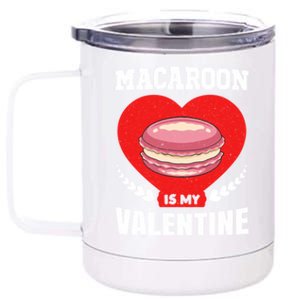 Macaroon And Fast Foods Lovers Valentine's Day Food Gift 12 oz Stainless Steel Tumbler Cup