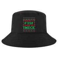 Making A Fist Checking You Twice Funny Christmas Meaningful Gift Cool Comfort Performance Bucket Hat