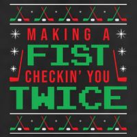 Making A Fist Checking You Twice Funny Christmas Meaningful Gift Cool Comfort Performance Bucket Hat