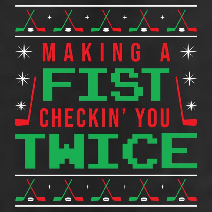 Making A Fist Checking You Twice Funny Christmas Meaningful Gift Cool Comfort Performance Bucket Hat
