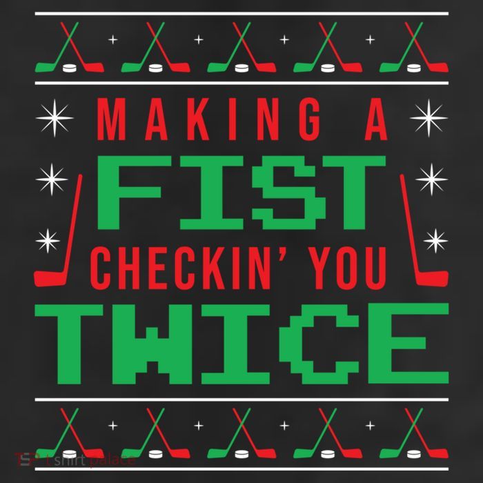 Making A Fist Checking You Twice Funny Christmas Meaningful Gift 7 Panel Mesh Trucker Snapback Hat