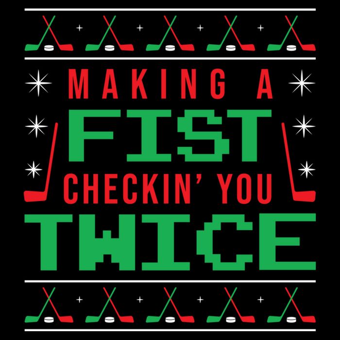 Making A Fist Checking You Twice Funny Christmas Meaningful Gift Sustainable Bucket Hat