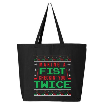 Making A Fist Checking You Twice Funny Christmas Meaningful Gift 25L Jumbo Tote