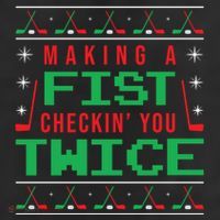 Making A Fist Checking You Twice Funny Christmas Meaningful Gift Trucker Hat