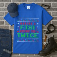 Making A Fist Checking You Twice Funny Christmas Meaningful Gift Tall T-Shirt