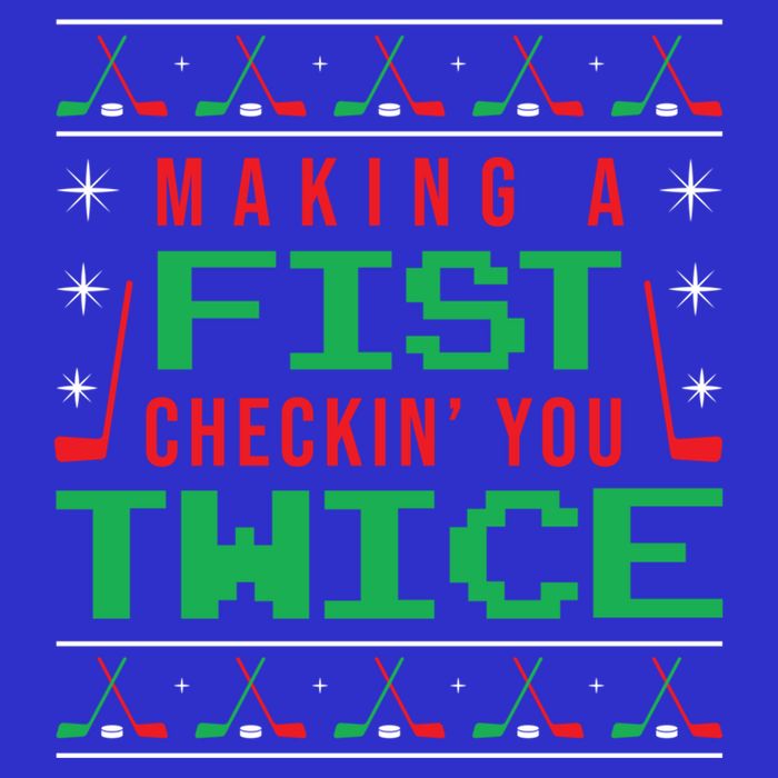 Making A Fist Checking You Twice Funny Christmas Meaningful Gift Tall T-Shirt