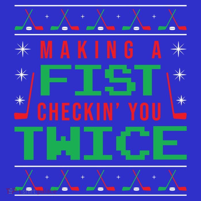 Making A Fist Checking You Twice Funny Christmas Meaningful Gift Tank Top