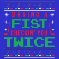 Making A Fist Checking You Twice Funny Christmas Meaningful Gift Visor