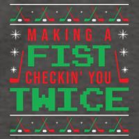 Making A Fist Checking You Twice Funny Christmas Meaningful Gift Vector Backpack