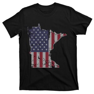 Minnesota American Flag 4th Of July T-Shirt