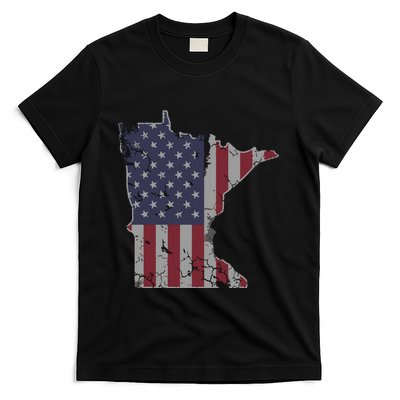 Minnesota American Flag 4th Of July T-Shirt