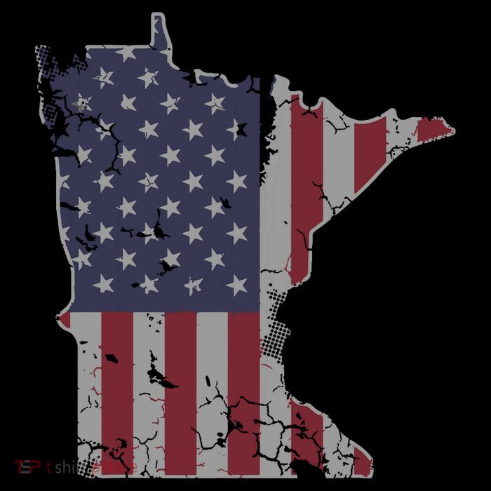 Minnesota American Flag 4th Of July Tall T-Shirt