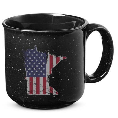 Minnesota American Flag 4th Of July 15oz Campfire Ceramic Mug