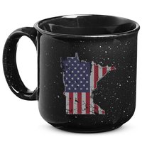 Minnesota American Flag 4th Of July 15oz Campfire Ceramic Mug