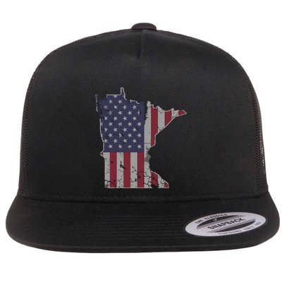 Minnesota American Flag 4th Of July Flatbill Hat